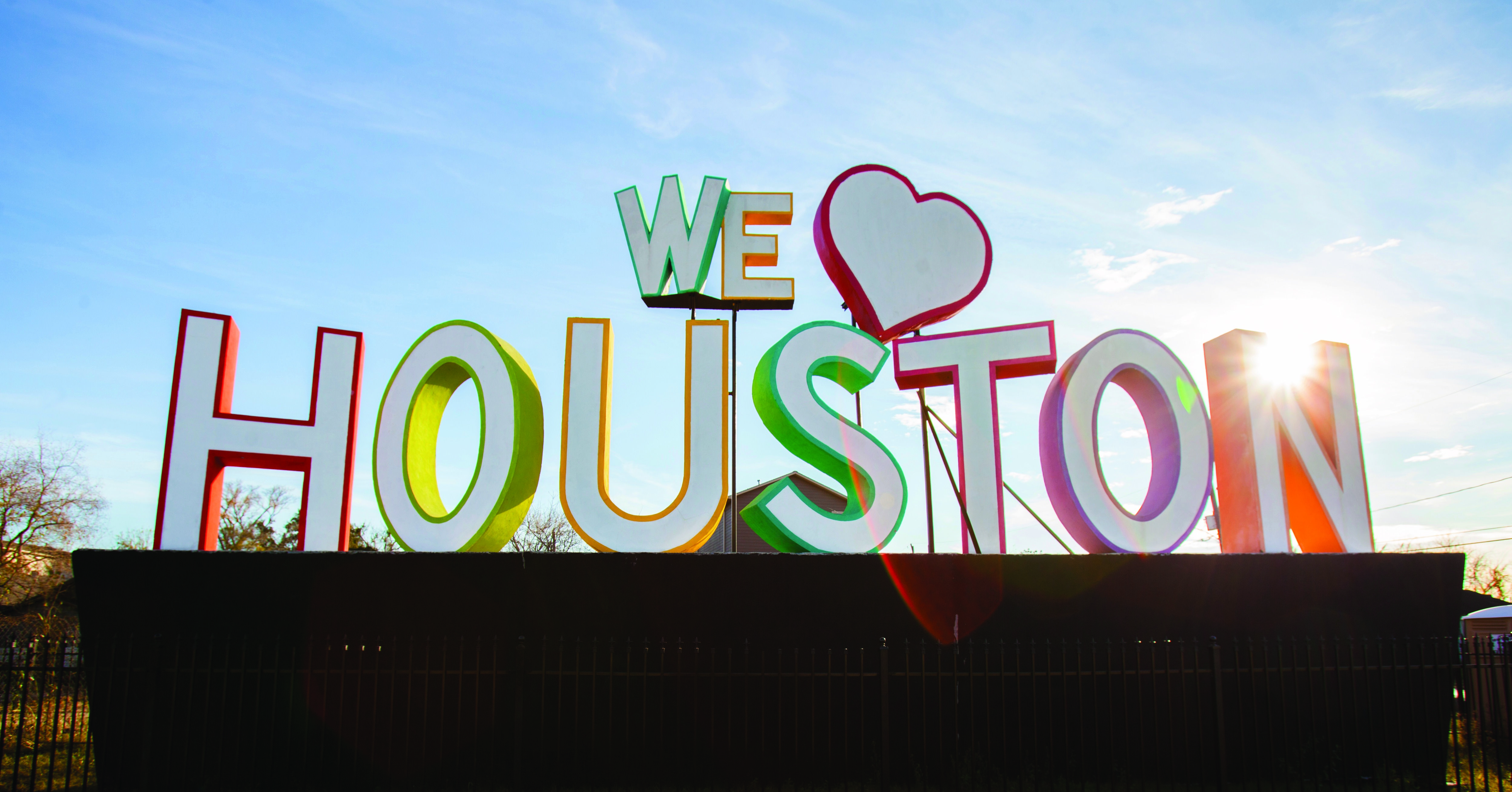 We love Houston sign