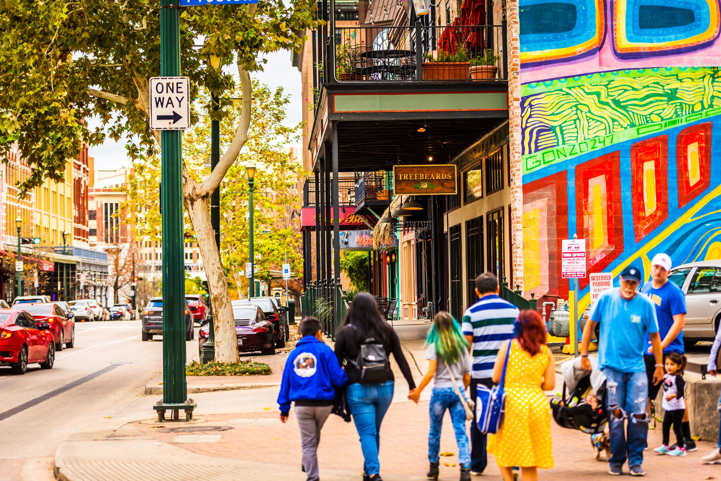 Houston is inspired pedestrians 