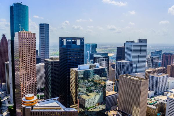 downtown Houston aerial 