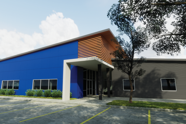 A rendering of SERJobs' new workforce training center, courtesy of SERJobs