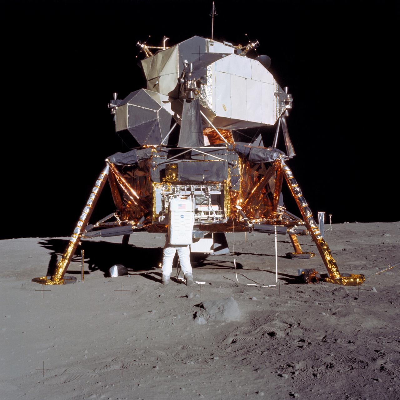 Apollo 11 lunar module as it rested on lunar surface