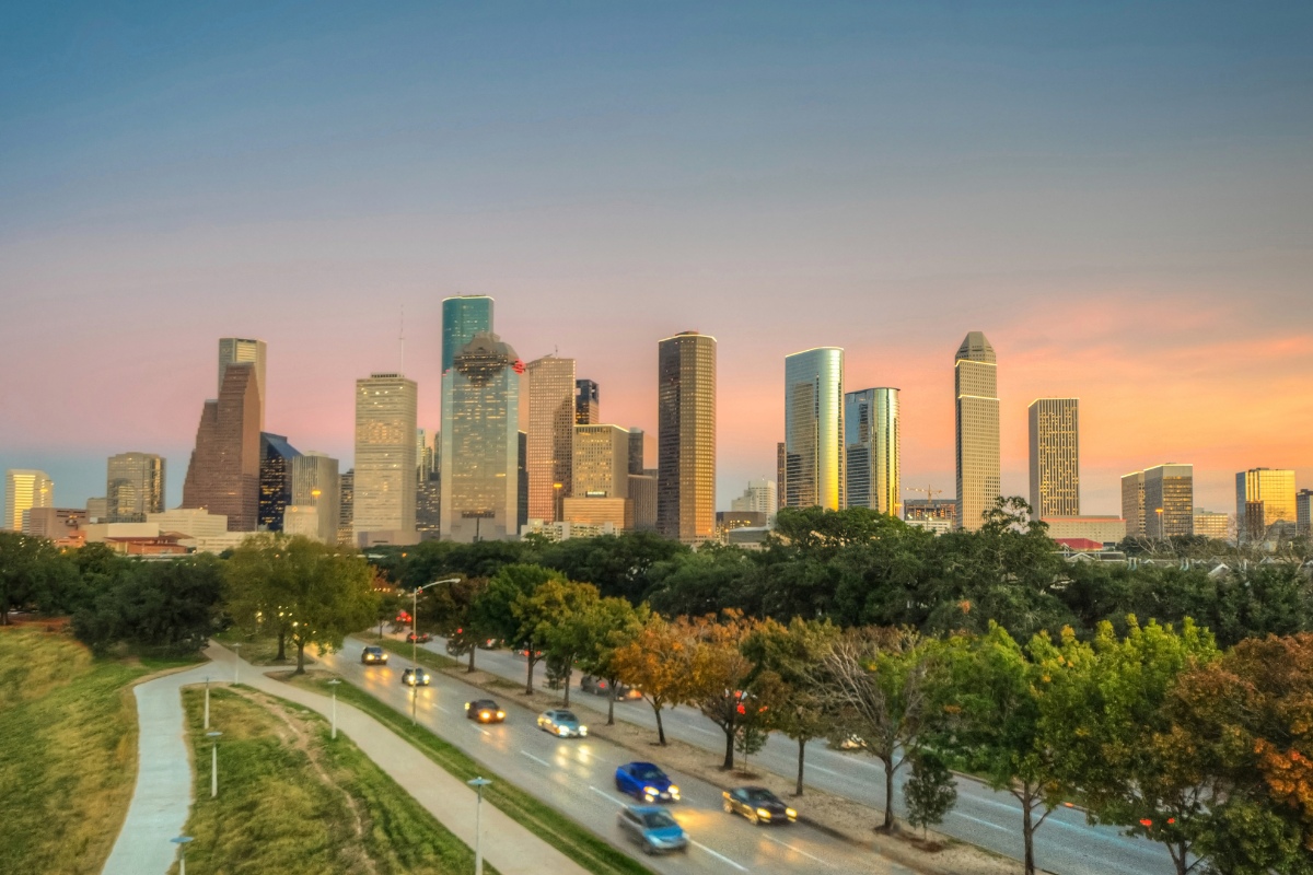 View of Downtown Houston from Memorial